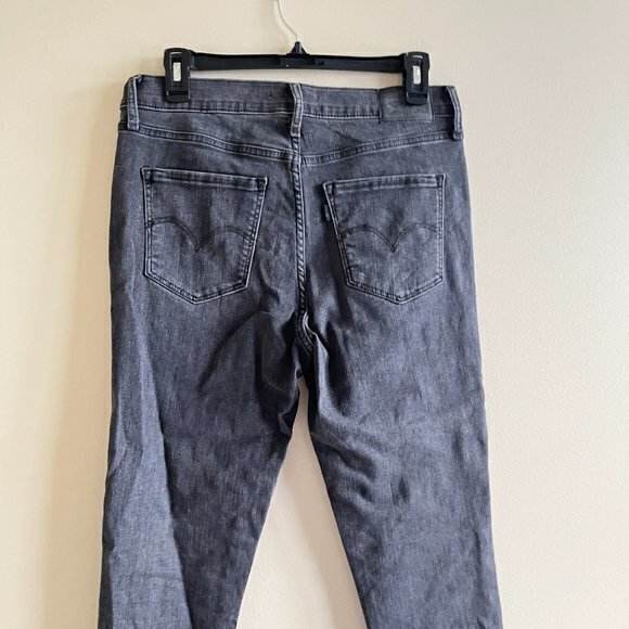 LEVIS 720HIGH RISE SUPER SKINNY‎ DENIM PANTS JEANS WOMENS SIZE 29 CHARCOAL GRAY - Picture 5 of 8